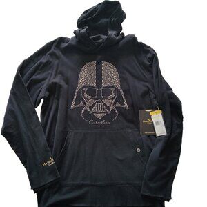 Marc Ecko Cut & Sew Star Wars Darth Vader Studded Black Pullover Hoodie Medium